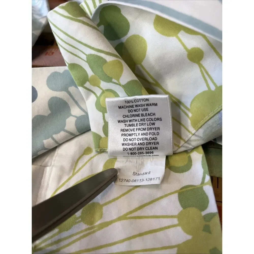 THE COMPANY STORE 3pc Duvet Cover Full Size 84 X 90 Dandelion Retro 100% Cotton